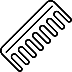 Baby Comb Silhouette Svg Vector, Free Vectors File